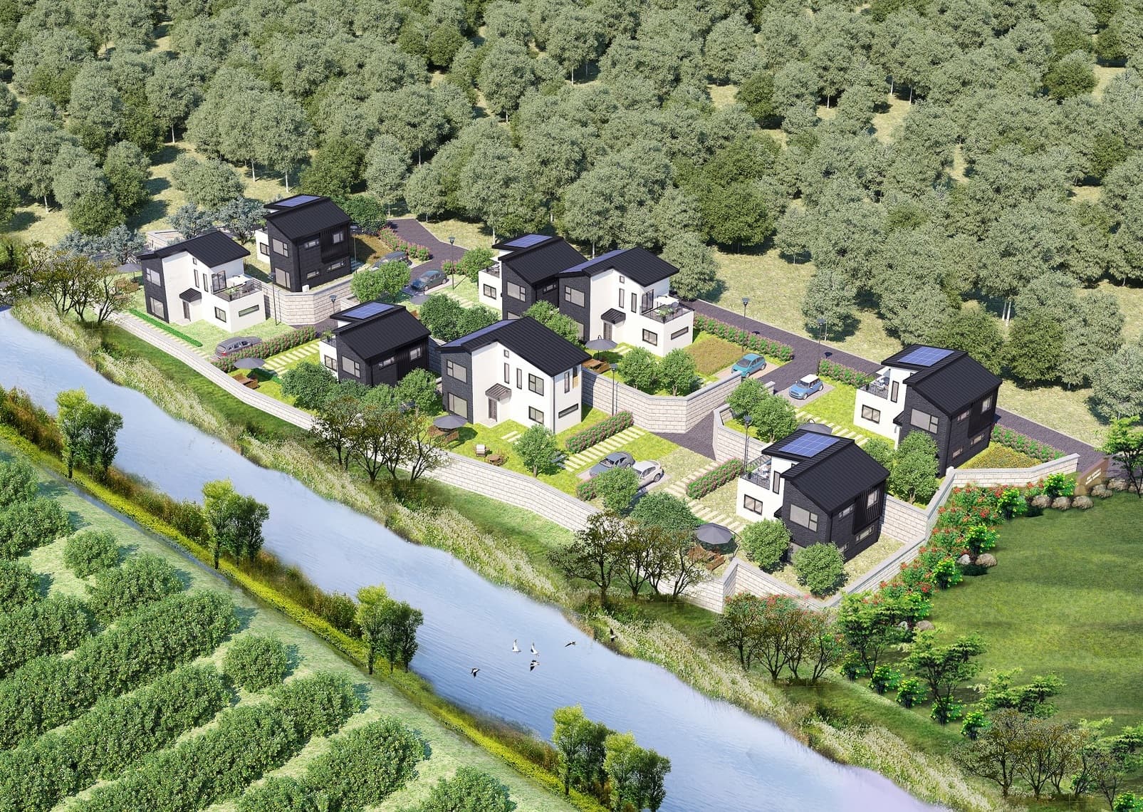 팔공산 전원주택 전경